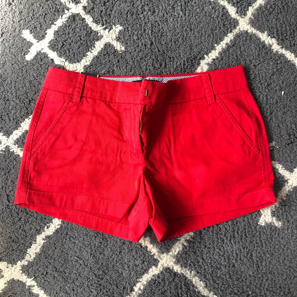 NWT J Crew Red Chino Shorts - Size 4
